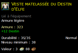 Veste matelassée du Destin d'Elfe