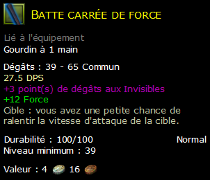 Batte carrée de force