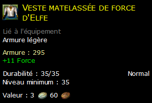 Veste matelassée de force d'Elfe