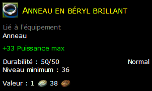 Anneau en béryl brillant