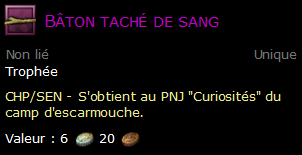 Bâton taché de sang