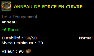 Anneau de force en cuivre