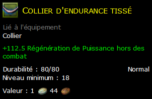 Collier d'endurance tissé