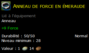 Anneau de force en émeraude