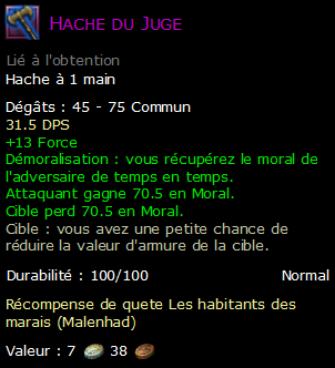 Hache du Juge