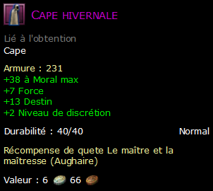 Cape hivernale