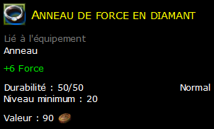 Anneau de force en diamant