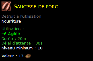 Saucisse de porc