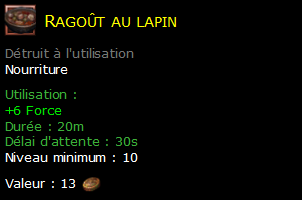 Ragoût au lapin