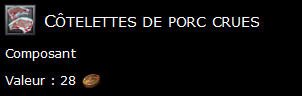 Côtelettes de porc crues