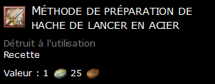 Méthode de préparation de hache de lancer en acier