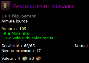 Gants joliment ouvragés