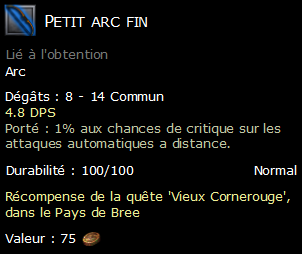 Petit arc fin