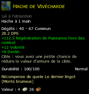 Hache de Vivécharde