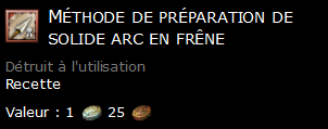 Méthode de préparation de solide arc en frêne