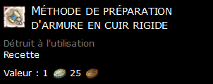 Méthode de préparation d'armure en cuir rigide