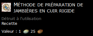 Méthode de préparation de jambières en cuir rigide