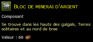 Bloc de minerai d'argent