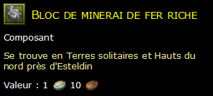 Bloc de minerai de fer riche