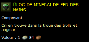 Bloc de minerai de fer des nains