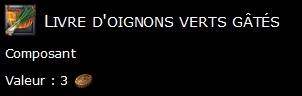 Livre d'oignons verts gâtés