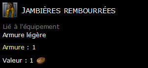 Jambières rembourrées