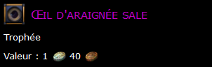 Œil d'araignée sale