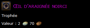 Œil d'araignée noirci