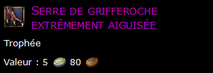 Serre de grifferoche extrêmement aiguisée