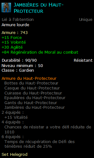 Jambières du Haut-Protecteur