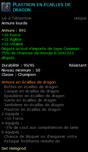 Plastron en écailles de dragon