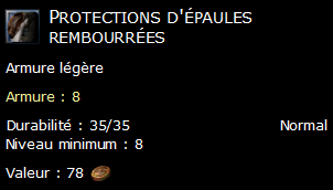 Protections d'épaules rembourrées