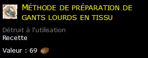 Méthode de préparation de gants lourds en tissu