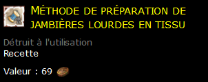 Méthode de préparation de jambières lourdes en tissu