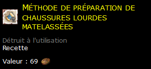 Méthode de préparation de chaussures lourdes matelassées