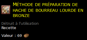 Méthode de préparation de hache de bourreau lourde en bronze