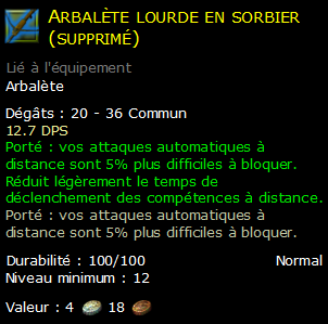 Arbalète lourde en sorbier (supprimé)