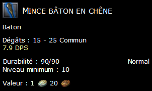 Mince bâton en chêne