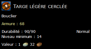 Targe légère cerclée