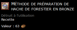 Méthode de préparation de hache de forestier en bronze