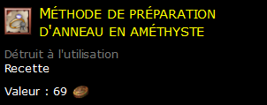 Méthode de préparation d'anneau en améthyste