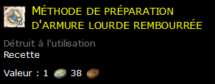 Méthode de préparation d'armure lourde rembourrée