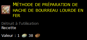 Méthode de préparation de hache de bourreau lourde en fer