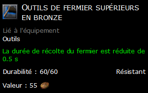 Outils de fermier supérieurs en bronze