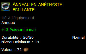 Anneau en améthyste brillante