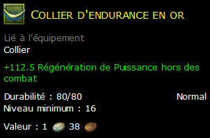 Collier d'endurance en or