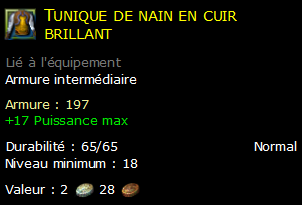 Tunique de nain en cuir brillant