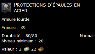 Protections d'épaules en acier