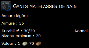 Gants matelassés de nain