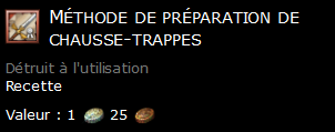 Méthode de préparation de chausse-trappes